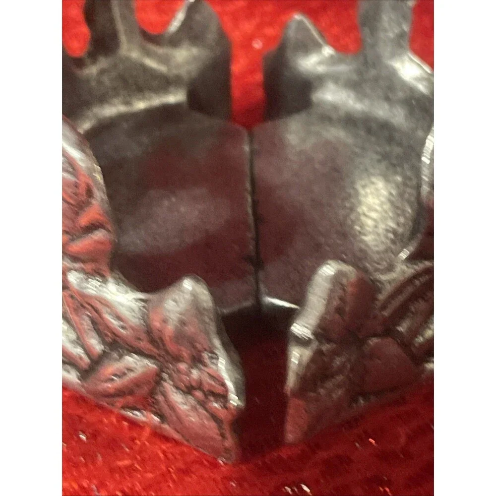 Vintage 1996 Carson Pewter Hummingbird Candle Holder Set Of 2